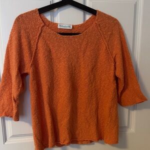 Lulu-B  Orange Knit Spring Sweater